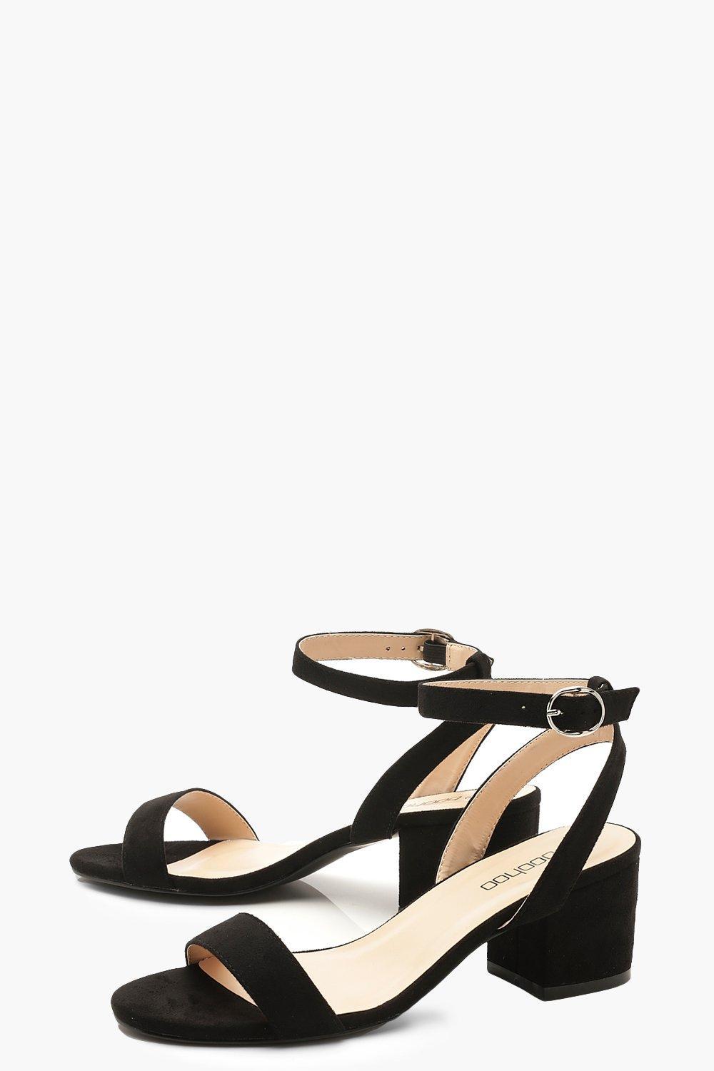 boohoo low block heels