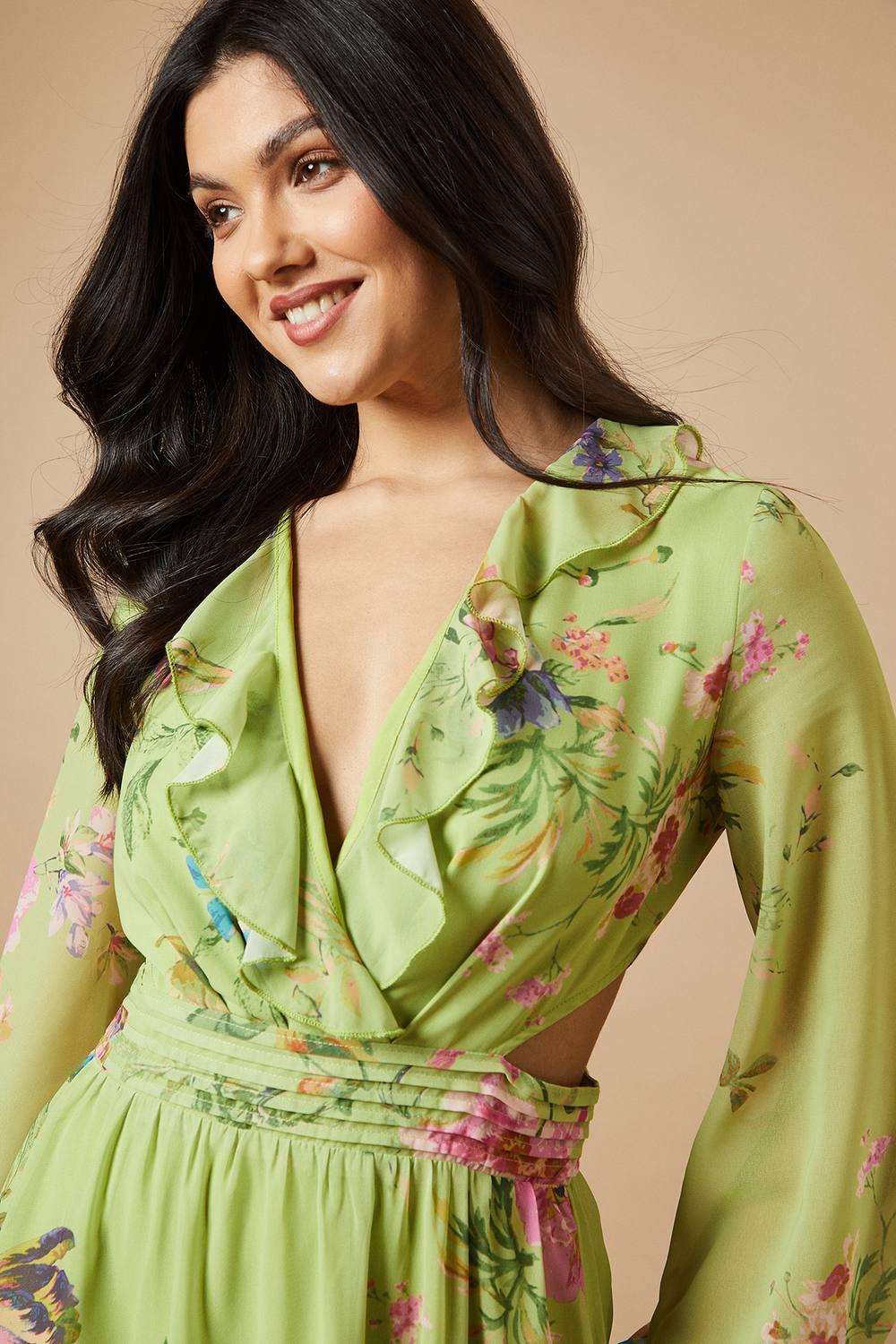 oasis green wrap dress Women's In The Salty Air Dress, Green main image 0