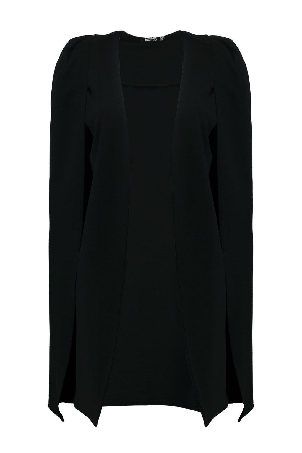 longline crepe jacket