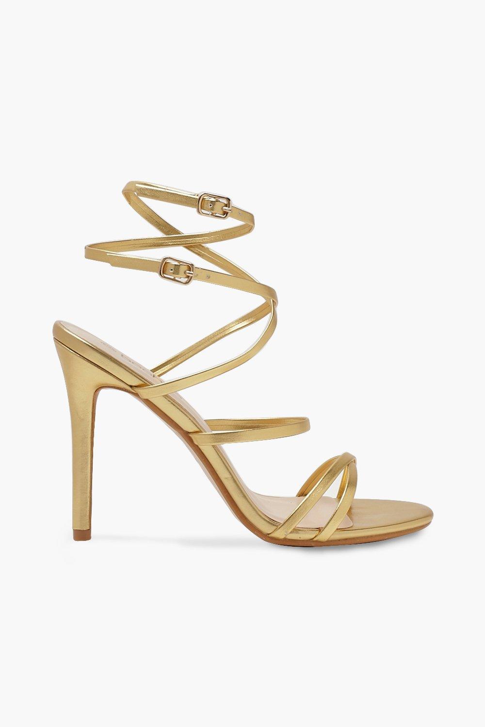 Boohoo Skinny Strap Wrap Up Stiletto 