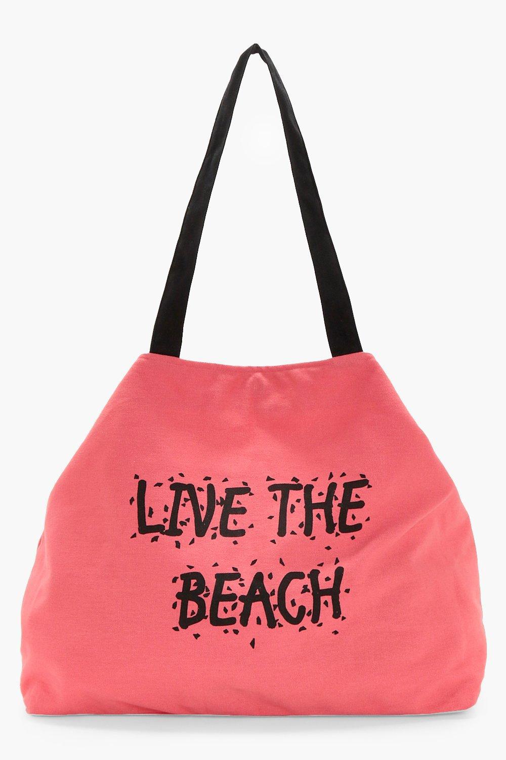 coral beach bag