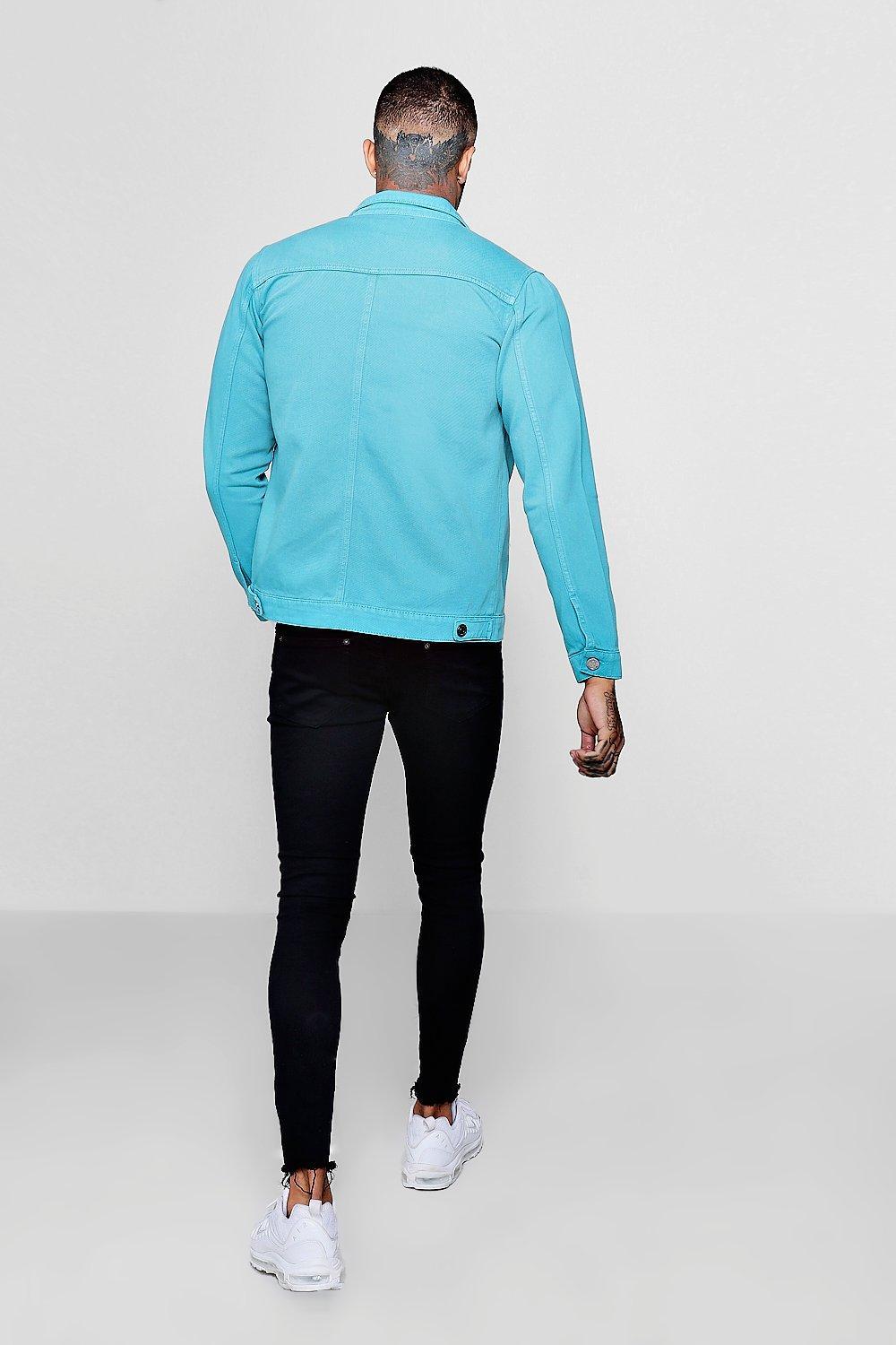 turquoise jean jacket