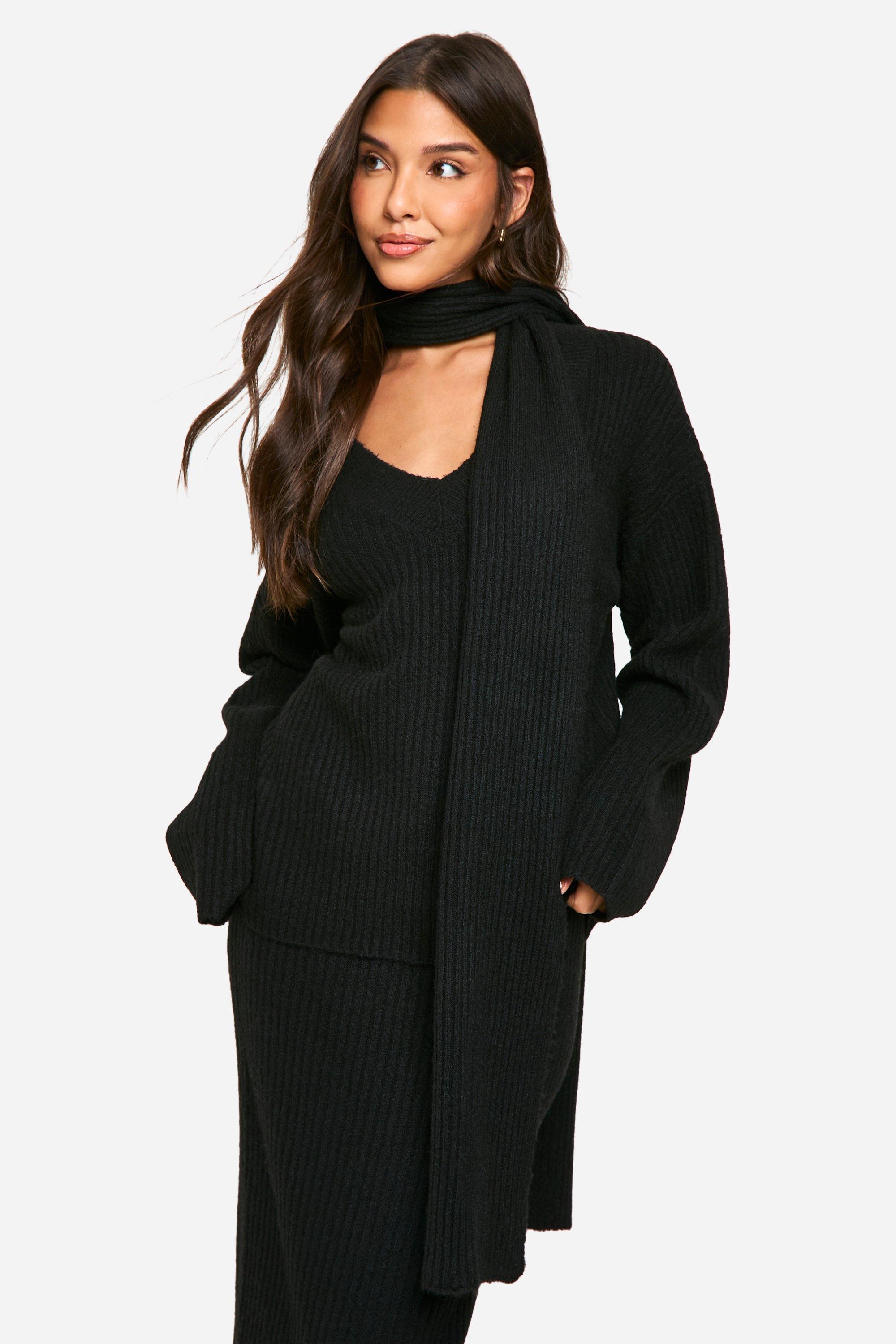Black v neck oversized sweater sales