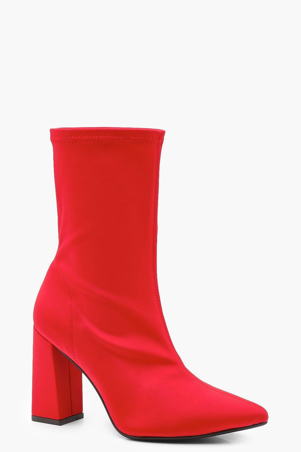 sock heels red