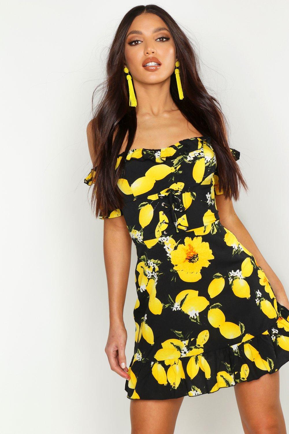 lemon mini dress