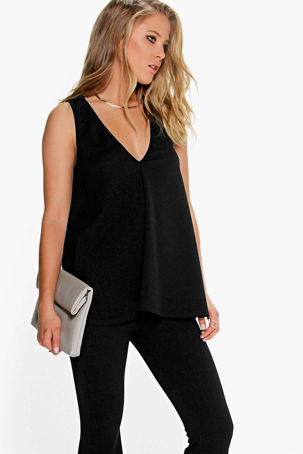 Boohoo Synthetic Swing Top \u0026 Flared 