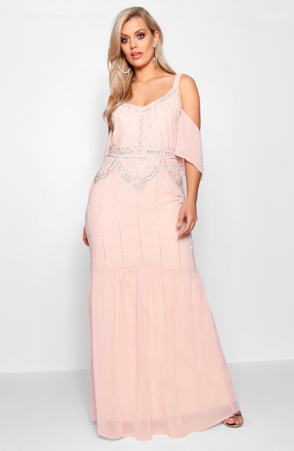 embellished top maxi dress