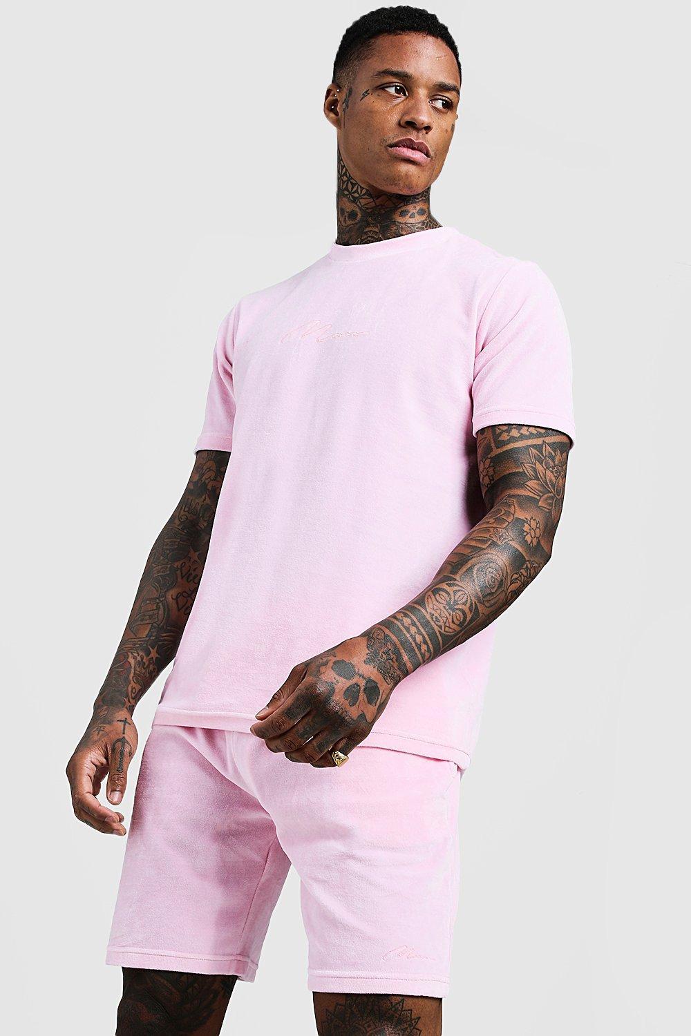 Boohoo Man Signature Velour Short Set 