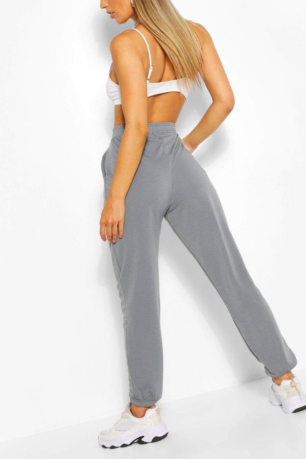 Boohoo Basic Regular Fit Joggers in Pink - Lyst