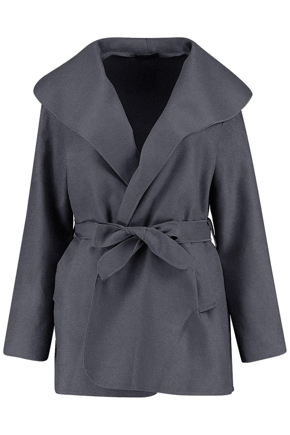 gray waterfall coat