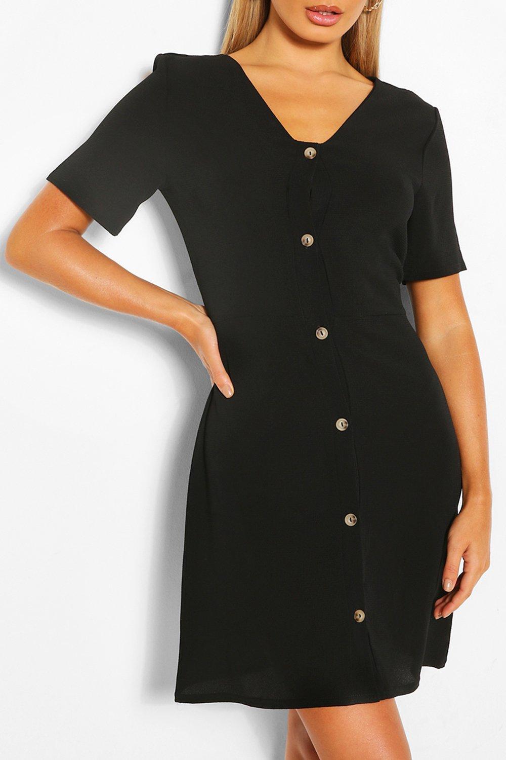 boohoo black shift dress