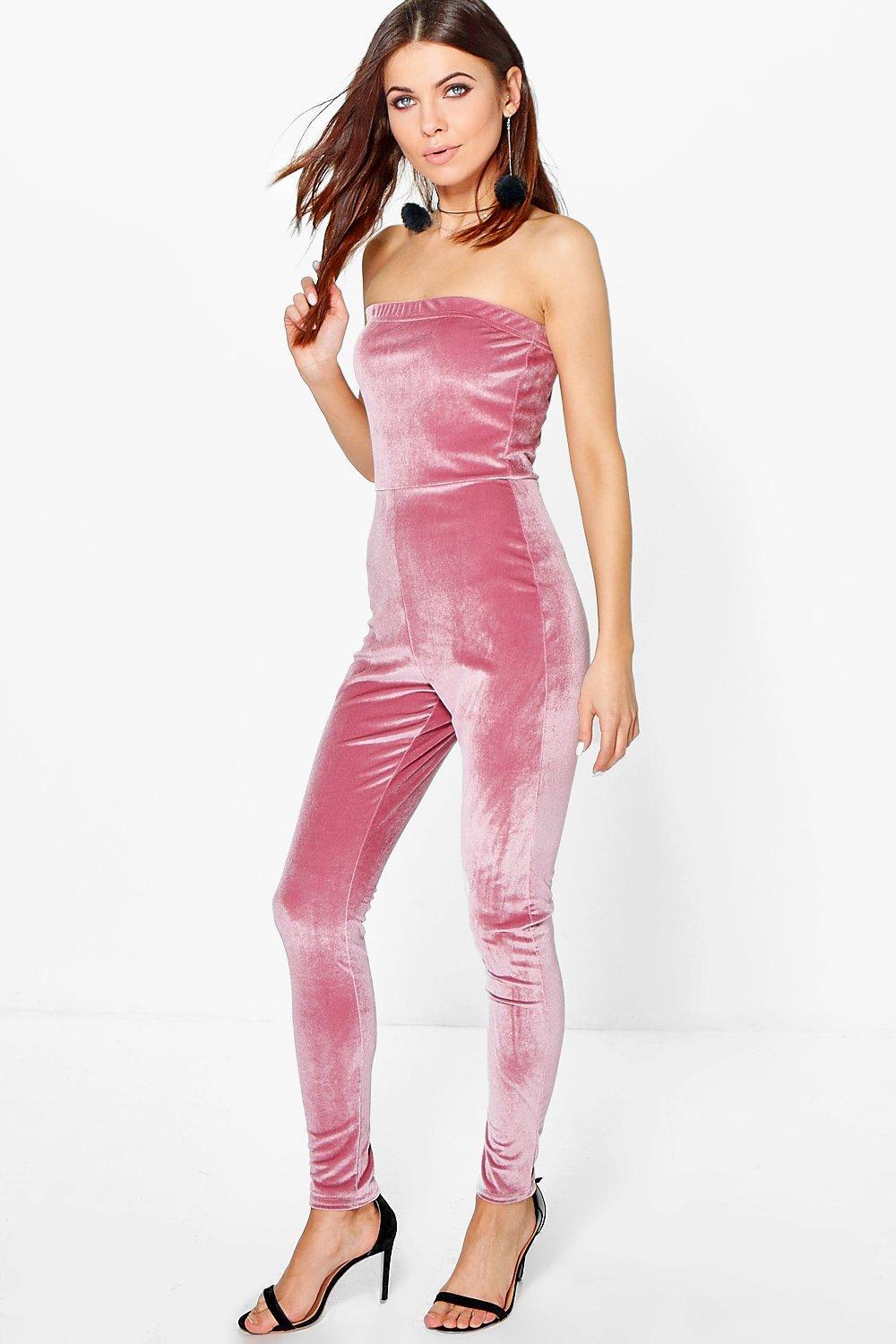 velvet pink jumpsuit