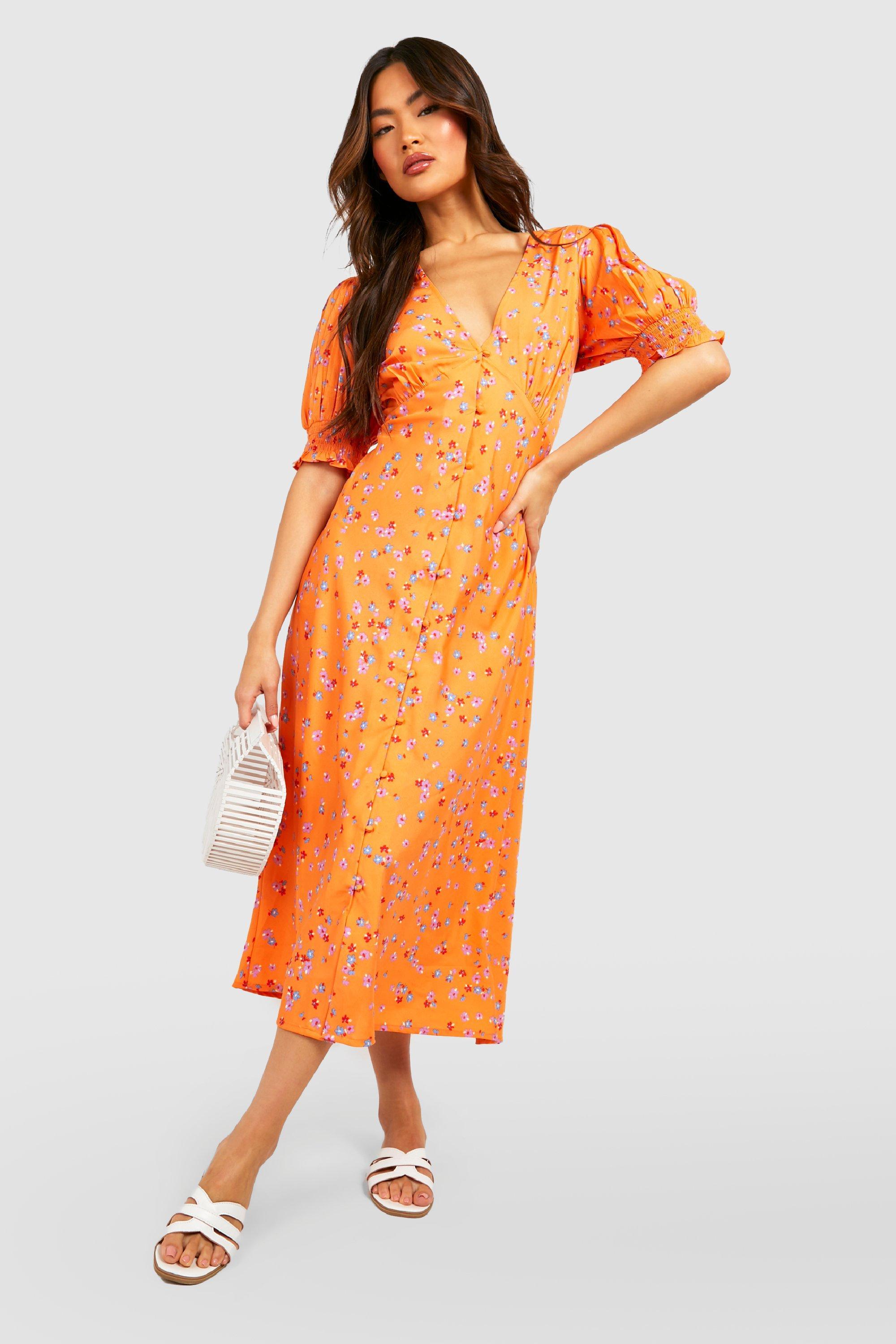 boohoo floral midi dress