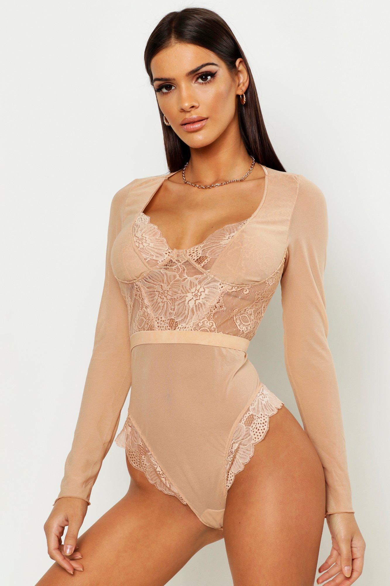 lace cupped bodysuit