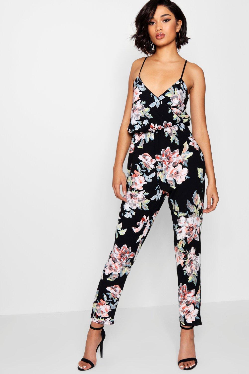boohoo floral jumpsuit