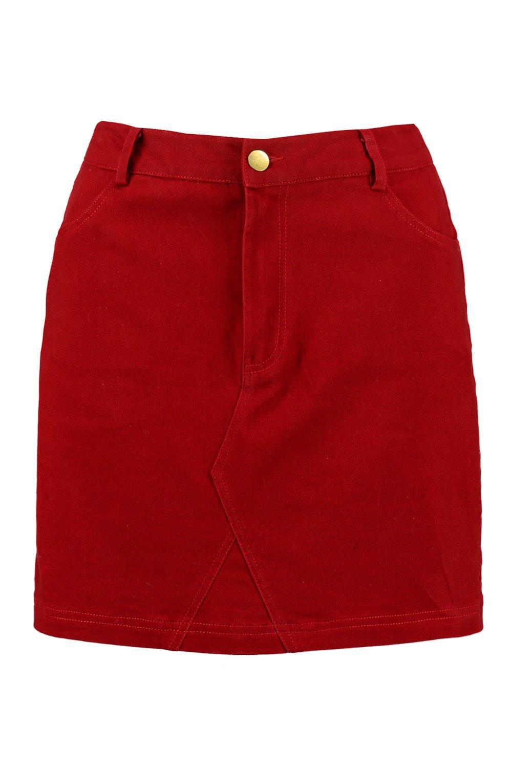 denim skirt coloured