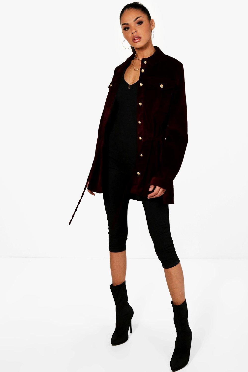 oversized black cord jacket