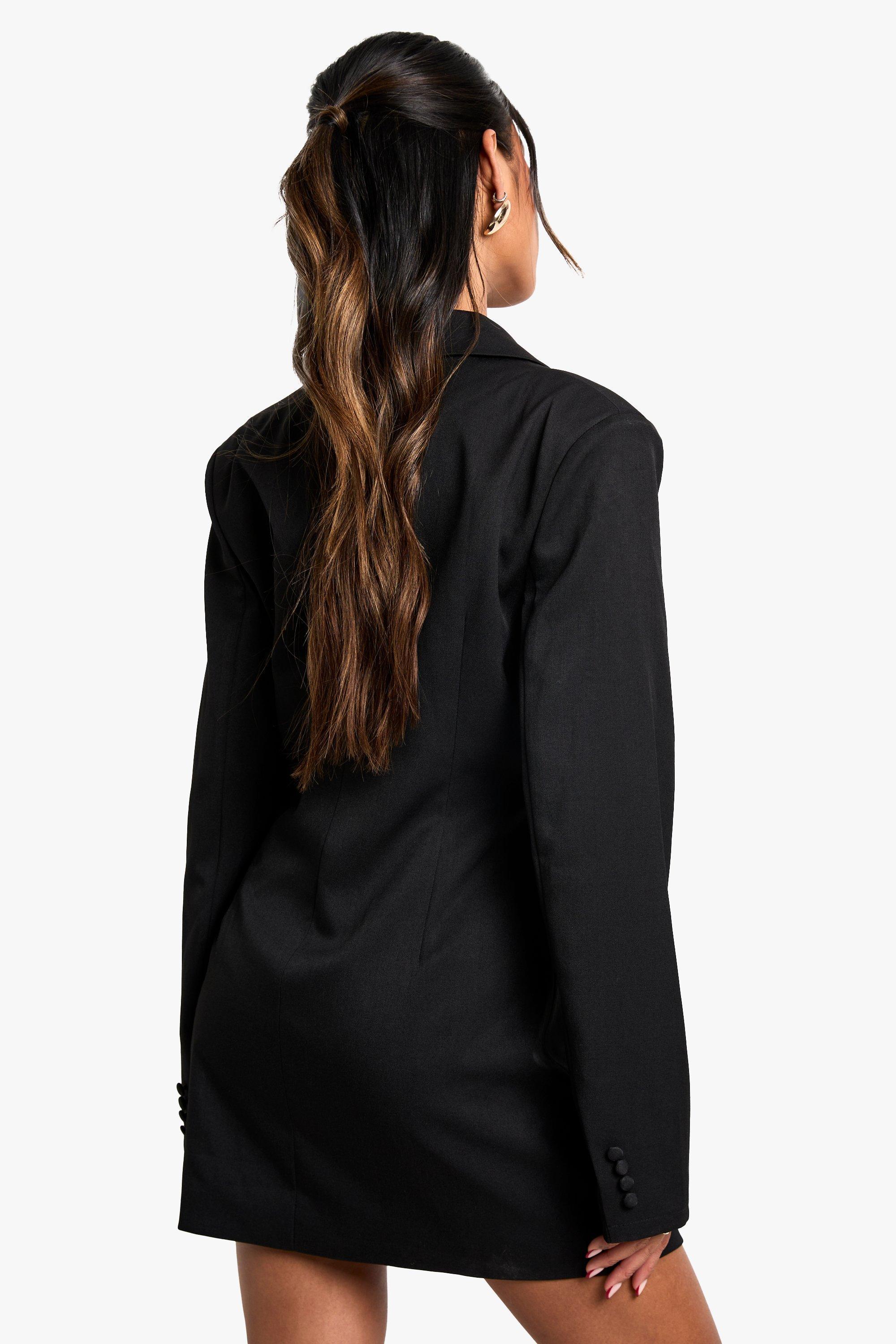 Boohoo Vestido Americana Vestido Americana Oversize Cruzado