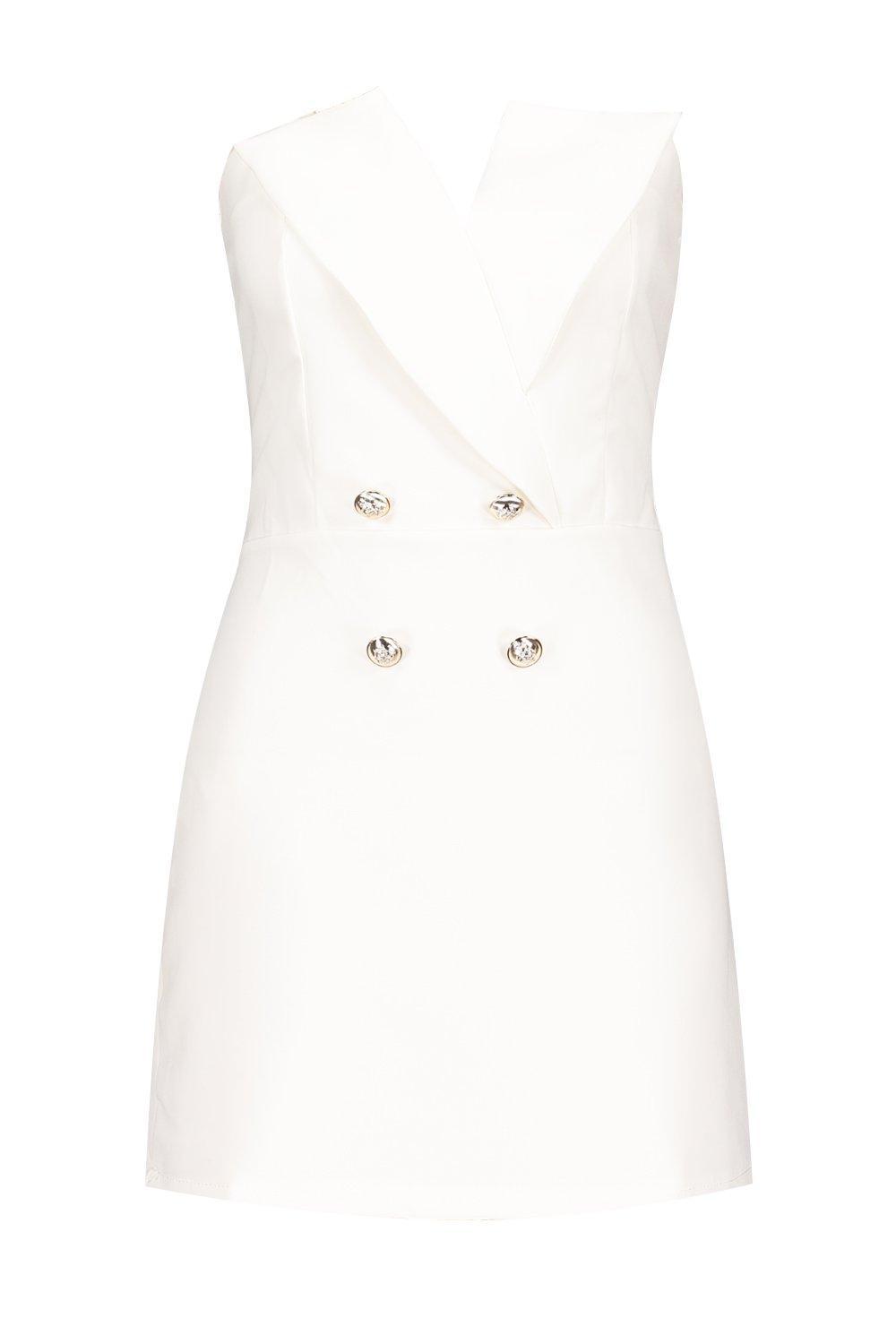 strapless blazer dress