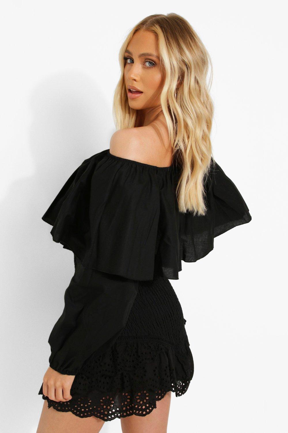 oversized ruffle dress