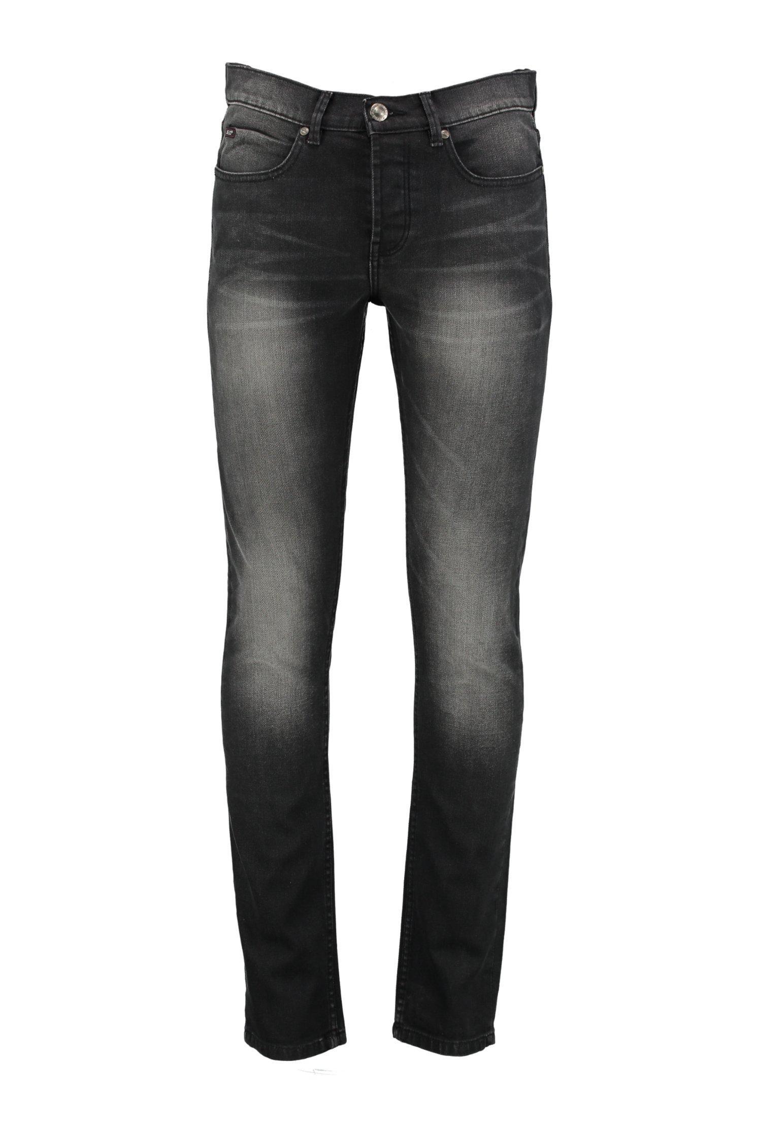 Lyst - Boohoo Slim Fit Charcoal Jeans With Sandblasting for Men