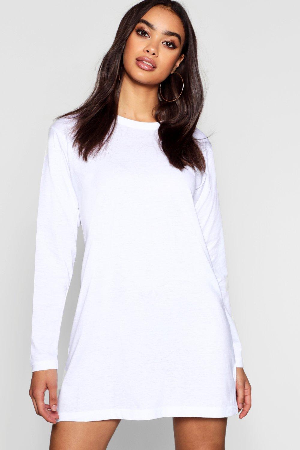 long sleeve oversized t shirt dress