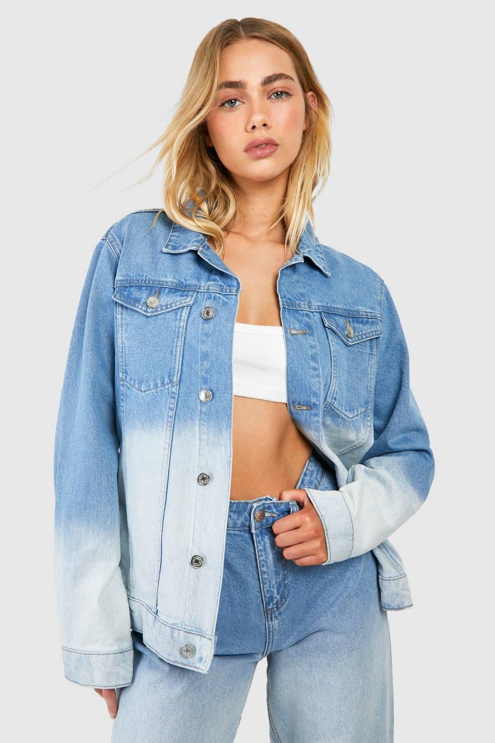 fashion white denim jacket boohoo