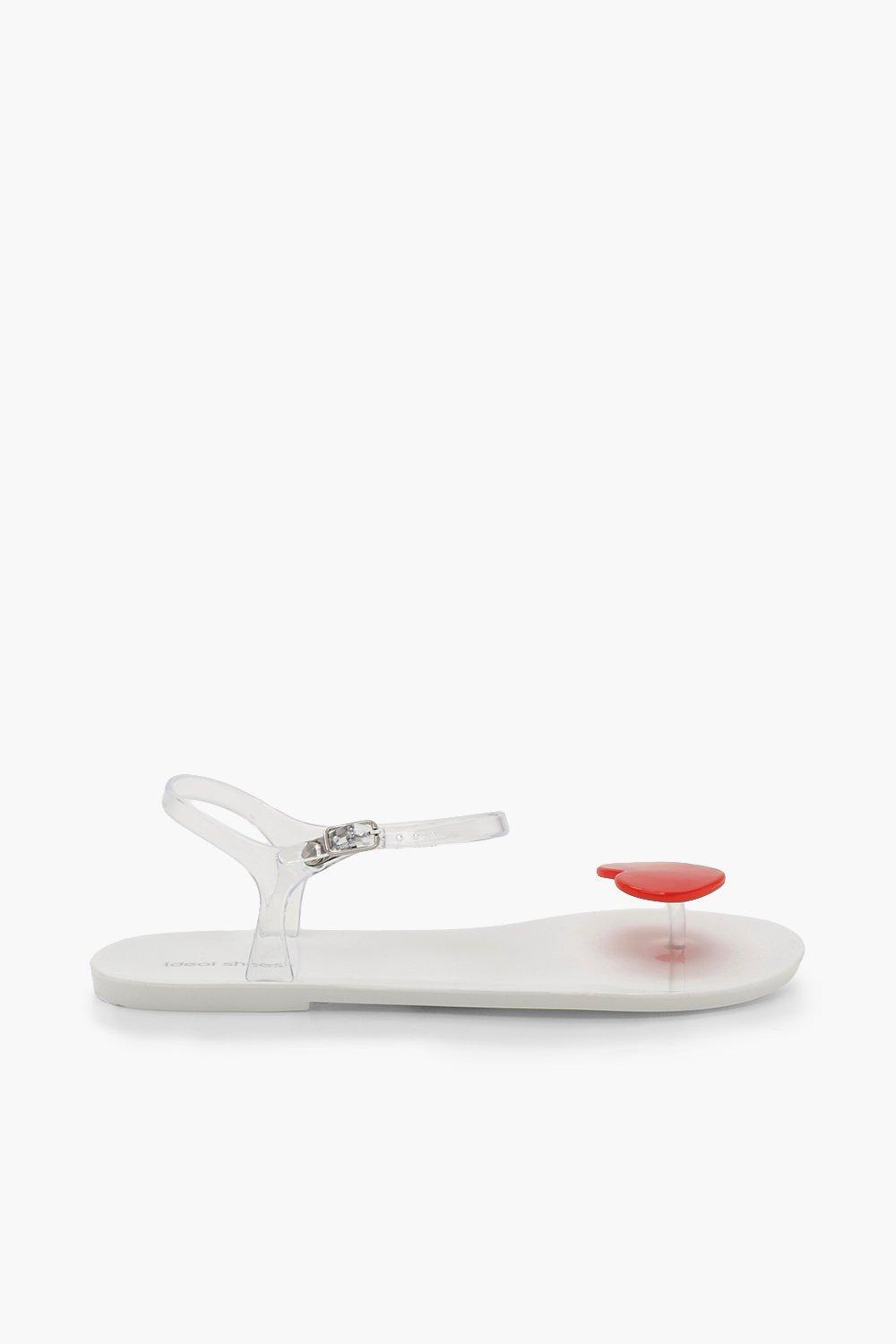 jelly toe post sandals