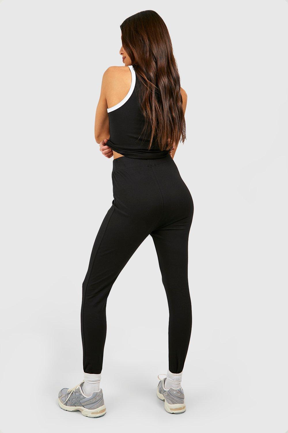 Boohoo Petite Fleece Lined Legging in Black