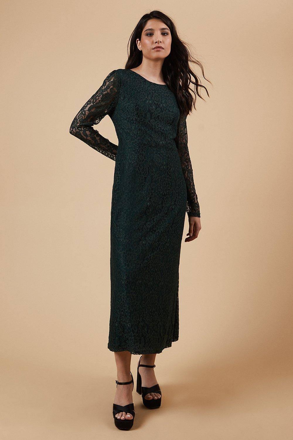 butterfly babe lace midi dress Butterfly Babe Lace Polka Dot Maxi Dress main image 0