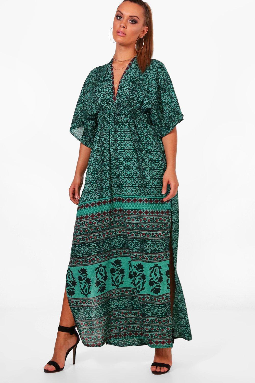 kimono maxi dress boohoo