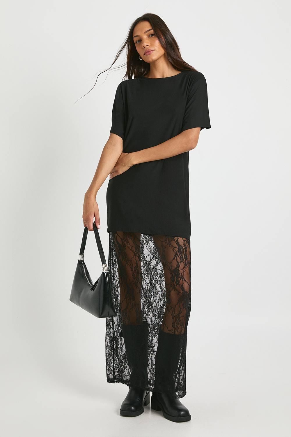 tall t shirt dress long t shirt dress black Tall T-Shirt Maxi Dress