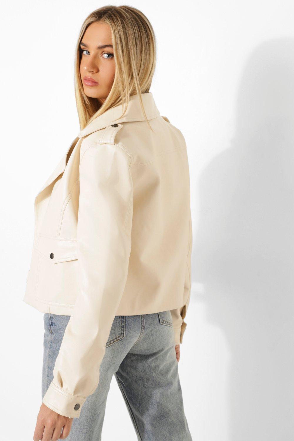 boohoo cream jacket