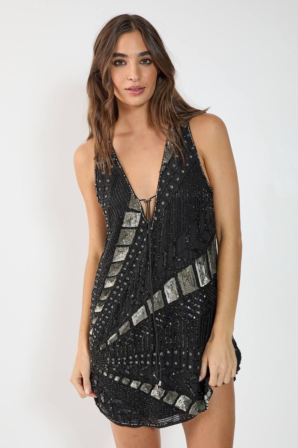 nasty gal black sequin dress Black One Shoulder Sequin Mini Dress
