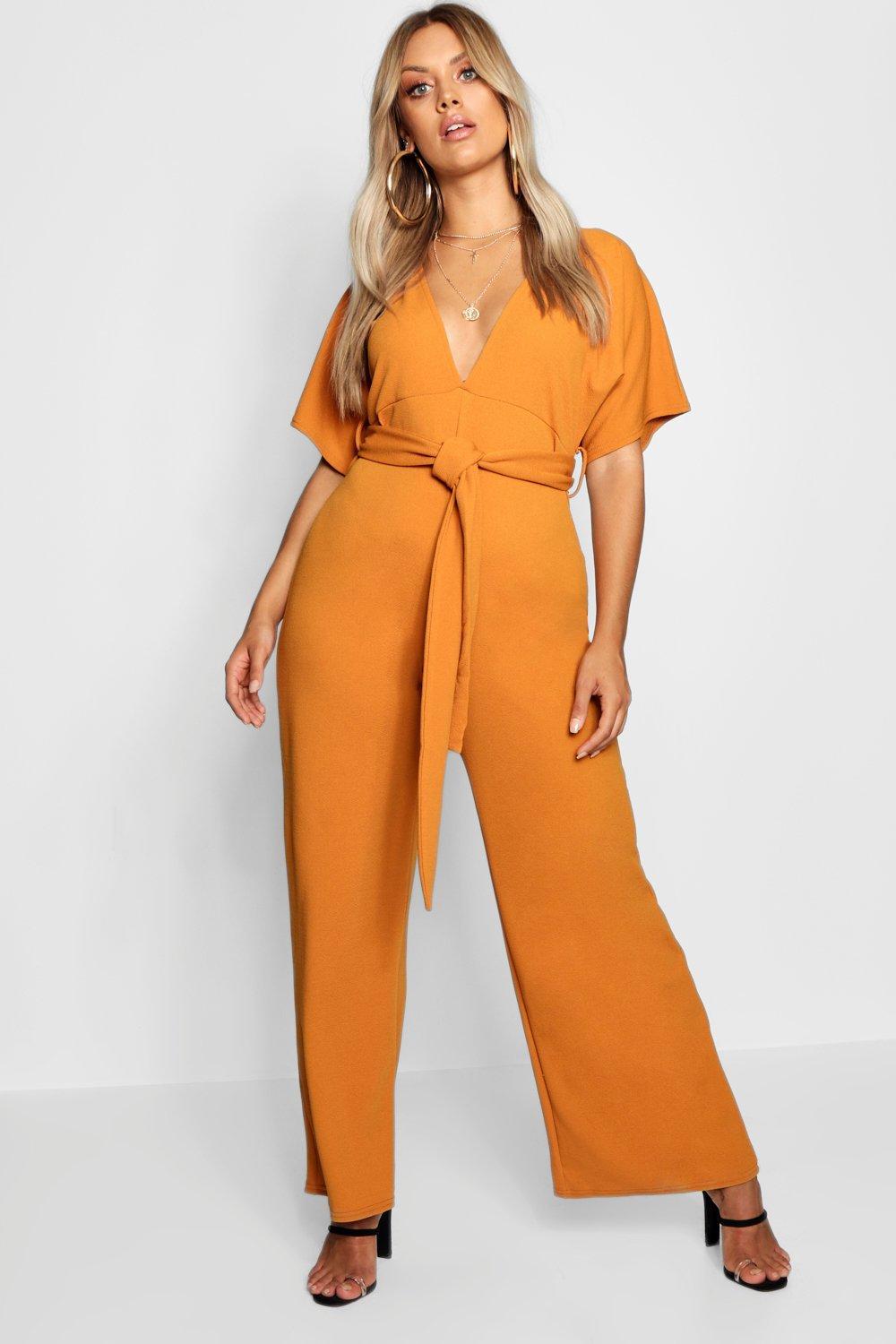 plunge kimono sleeve jumpsuit