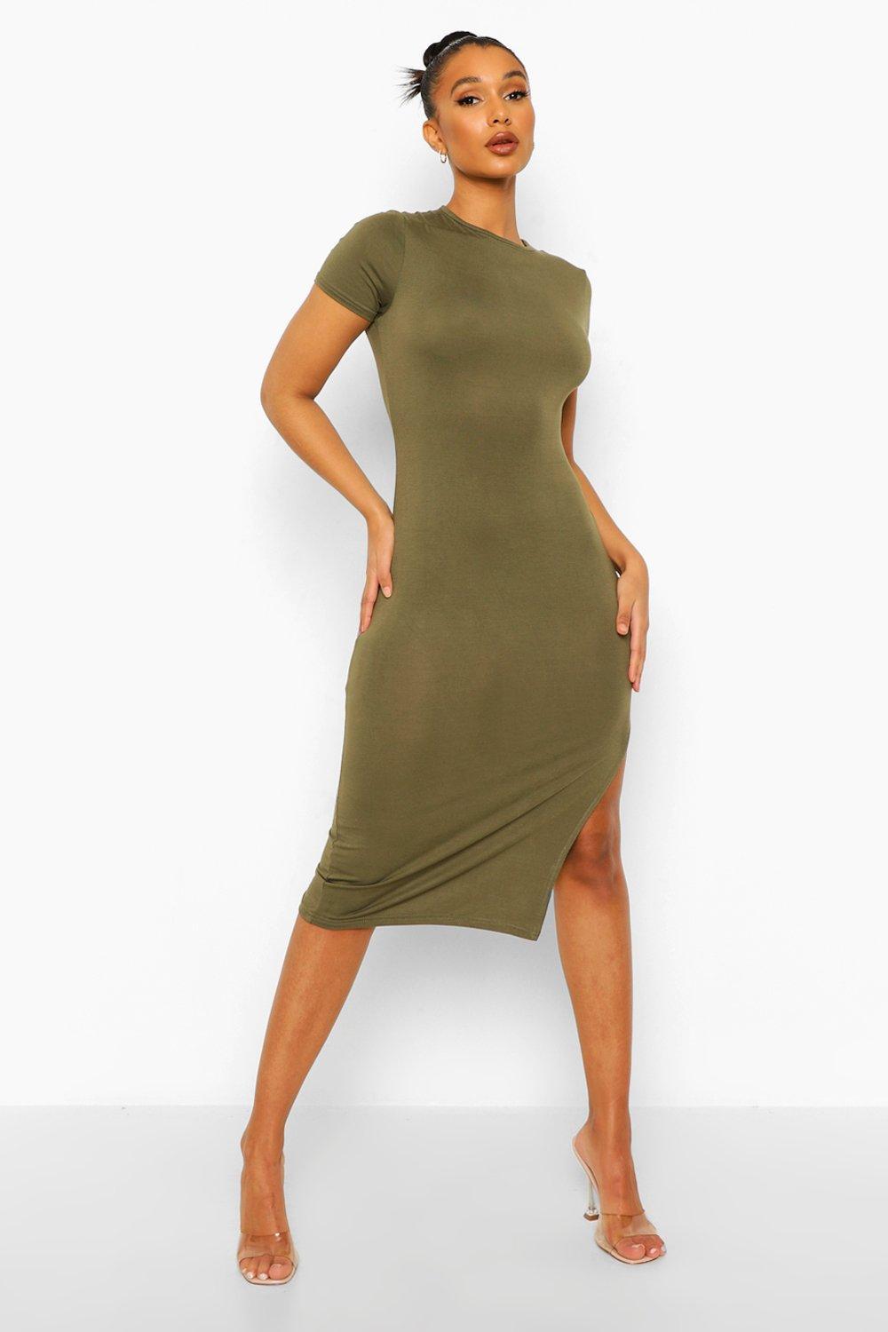 boohoo khaki dress
