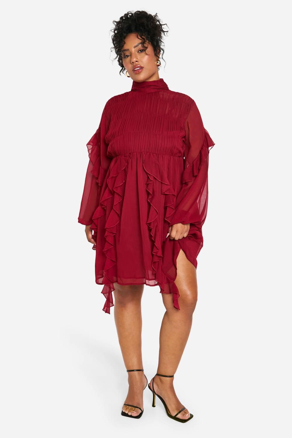 Designer Red Chiffon Skater Dresses for Women - Up to 86% off | Lyst