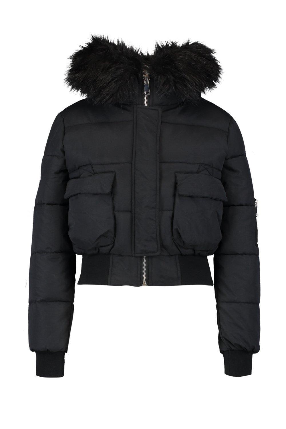 cropped jacket with hood