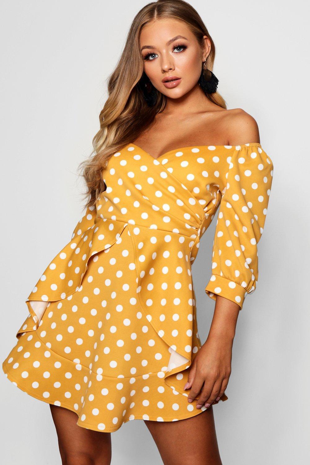 boohoo spotted dress