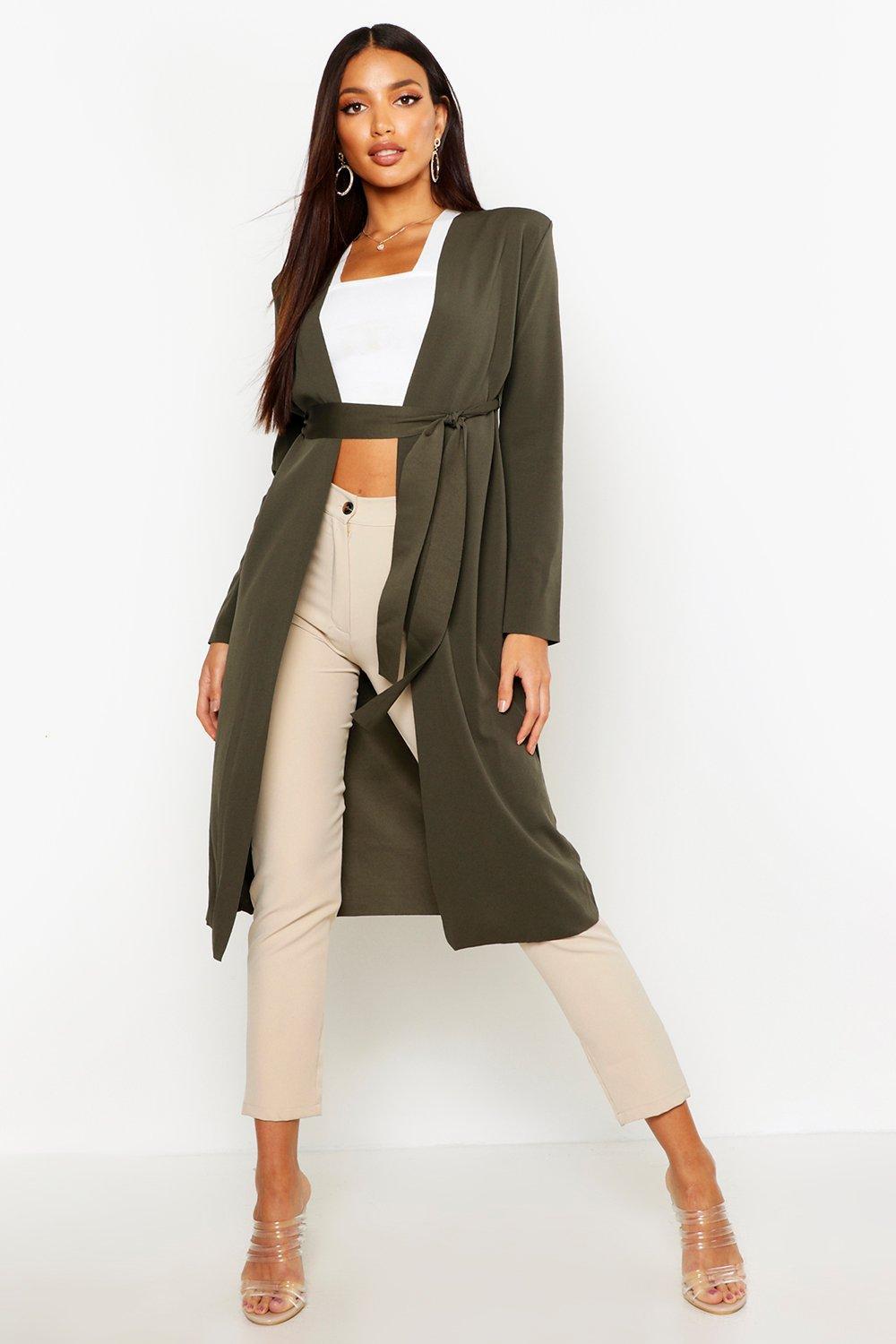collarless duster jacket