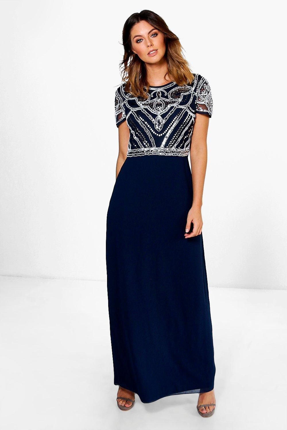 boohoo embellished dress