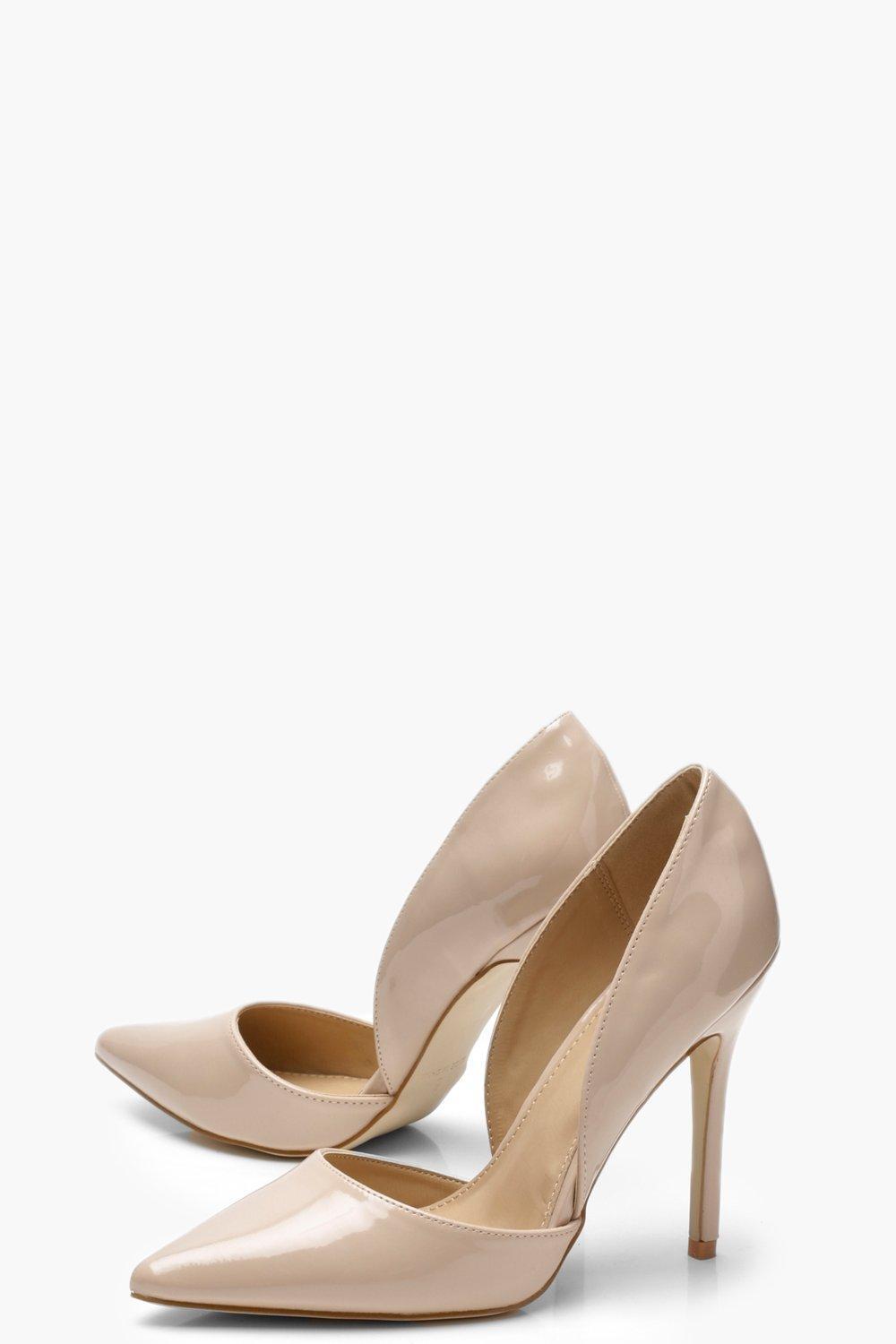 Boohoo Pointed Cut Side Court Shoes in 