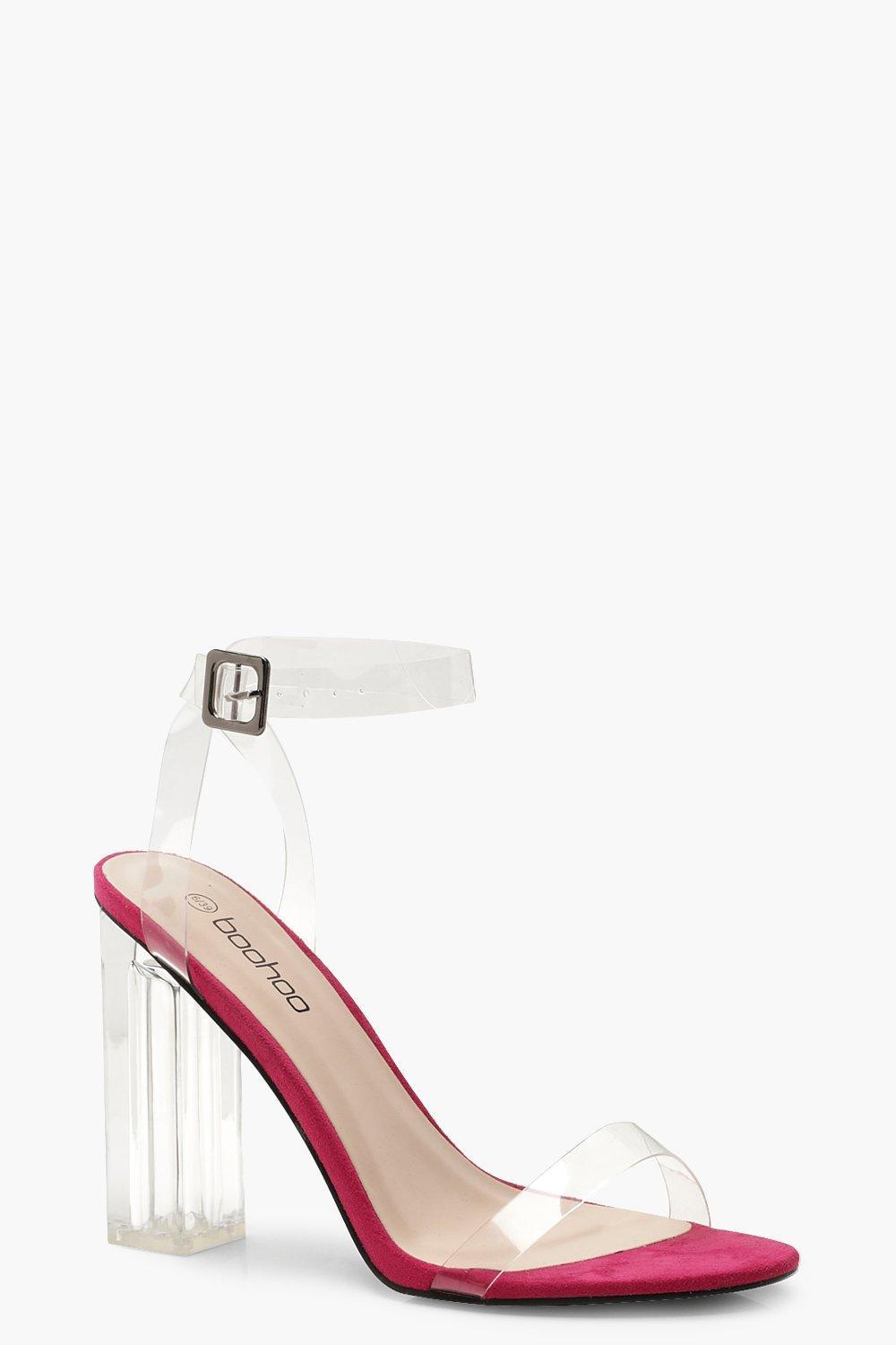 boohoo clear heels