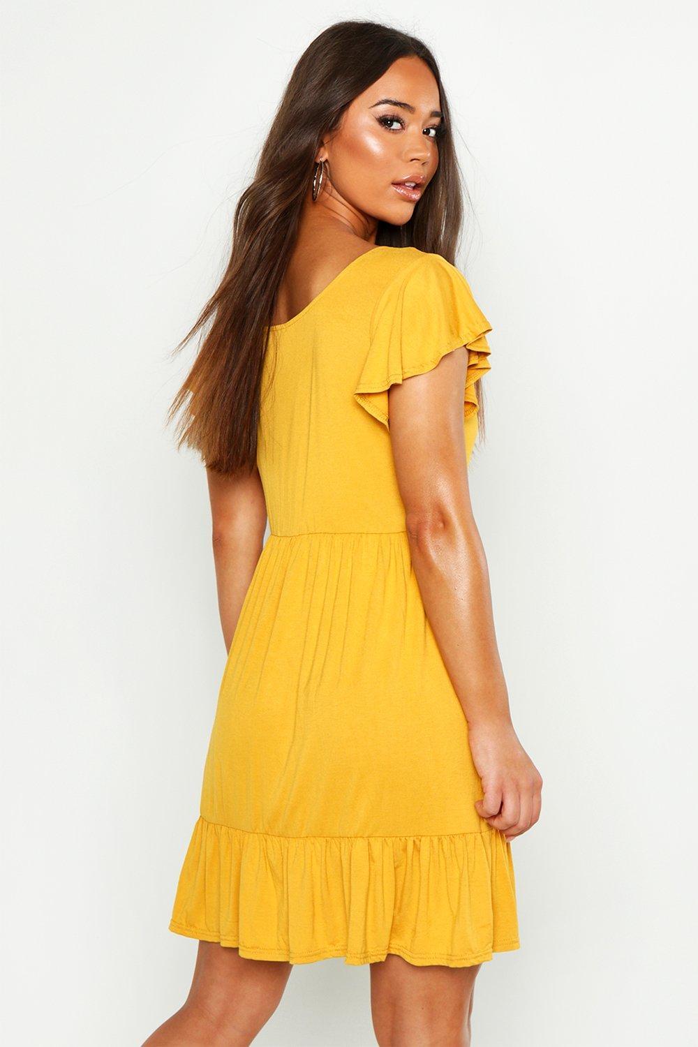 boohoo frill dress