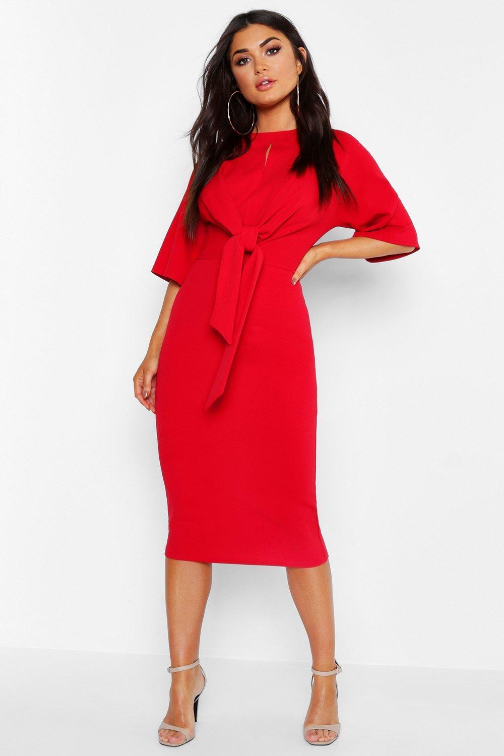 boohoo knot front dress