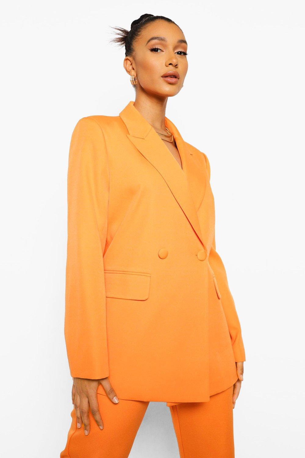 oversized orange blazer