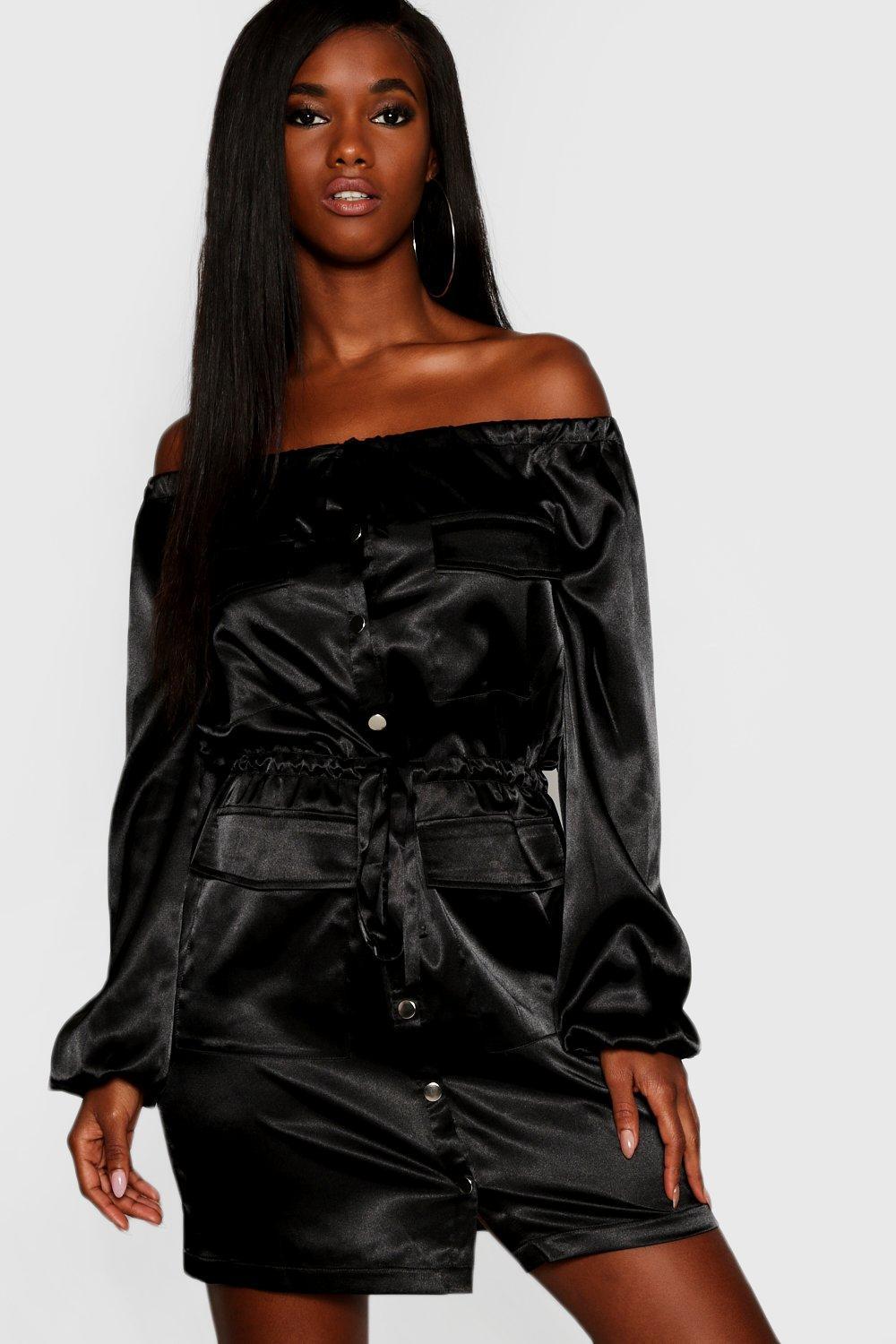 bardot utility dress