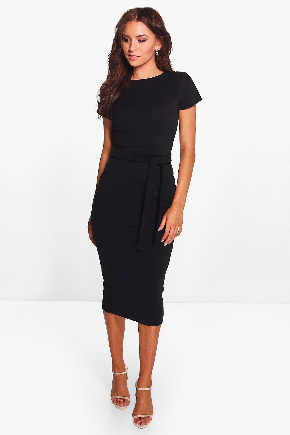 boohoo pleated midi dress