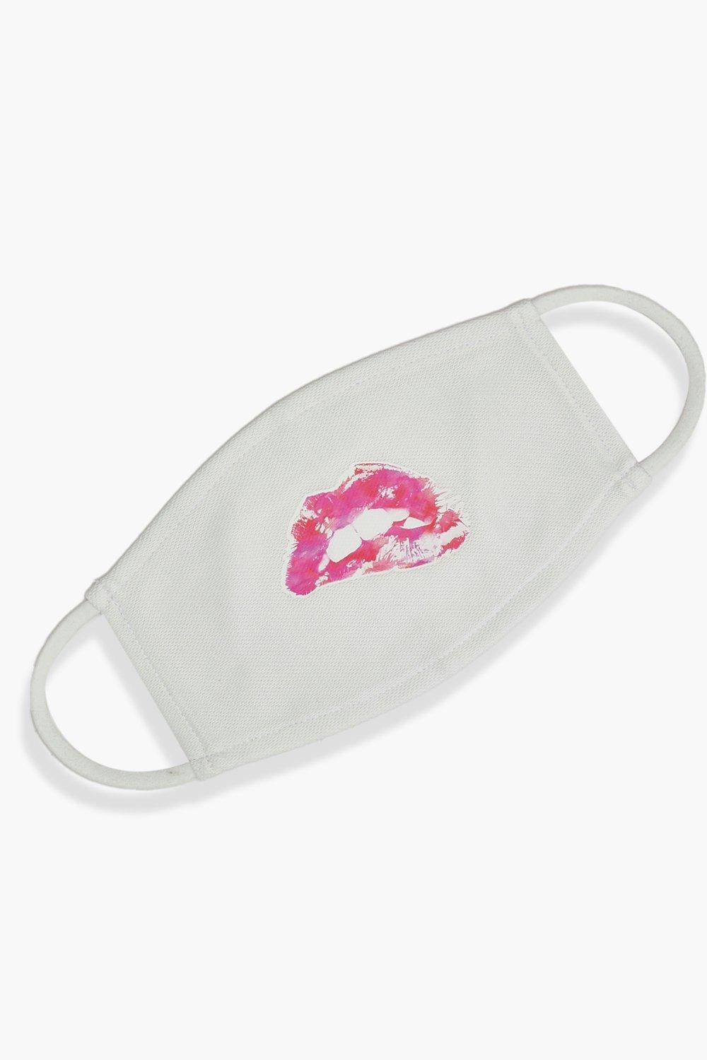 Boohoo Lip Bite Fashion Face Mask in White Lyst