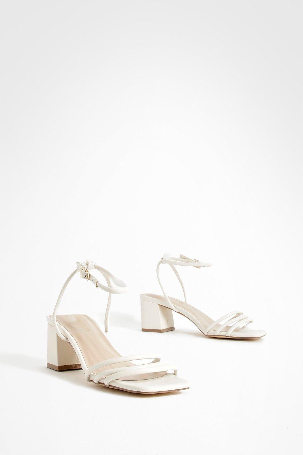 Cream wide deals fit heeled sandals